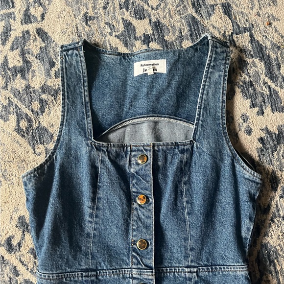 Denim Reformation Short Dress - Picture 2 of 5
